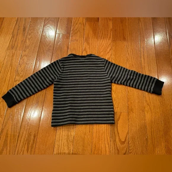 Polo Ralph Lauren Toddler Long Sleeve Shirt 3T Gray & Black - Picture 3 of 4